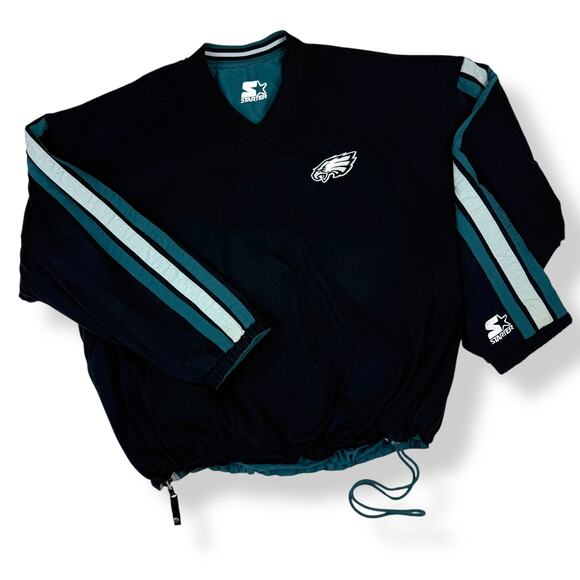 Vintage reversible STARTER EAGLES NFL PROLINE pullover jacket - Picture 3 of 16